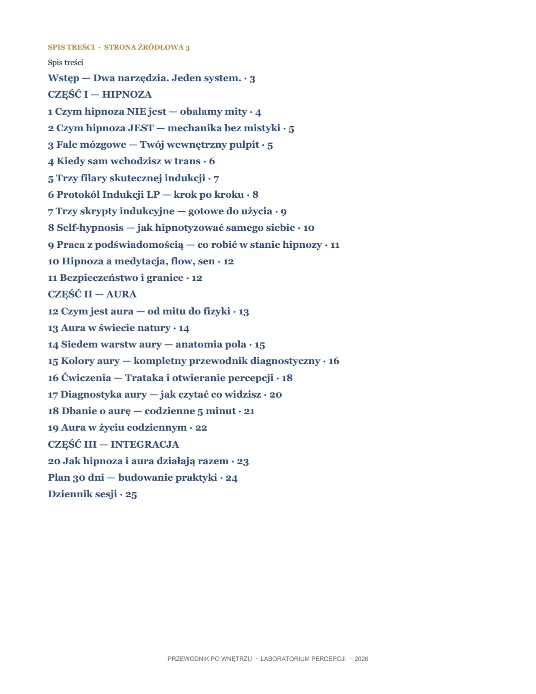 Spis treści — pełna strona 2 książki